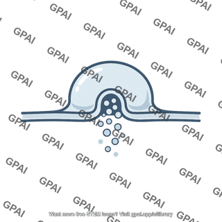 Transmitter vesicle fused