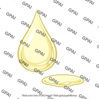 Yellow liquid droplet