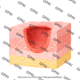 Skin epithelium ulcer