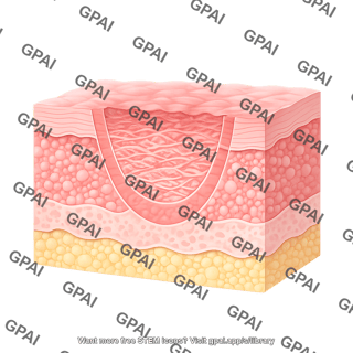 Skin epithelium fibrosis stage 1