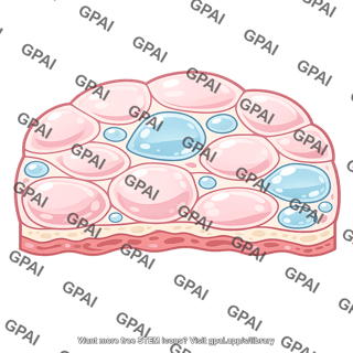 Edematous tissue cross section