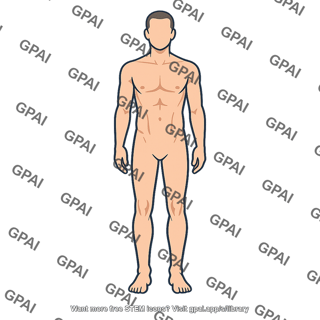 Human body male lean