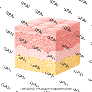 Skin epithelium 3d with epidermis cells