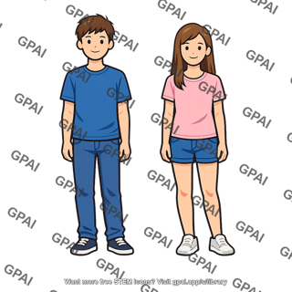 Young couple casual clothing