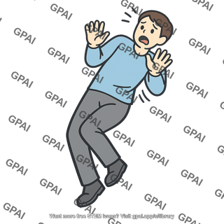 Person recoiling in fear