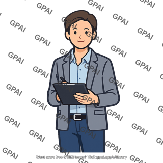 Professional man with clipboard