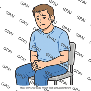 Patient concerned seated