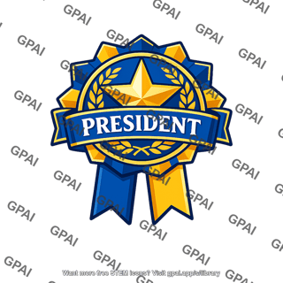 College class president badge