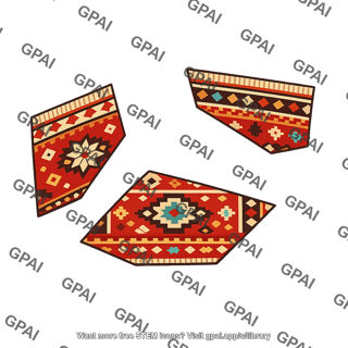 Fragmented patterned rug