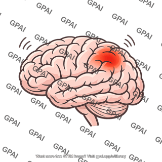 Human brain anxious