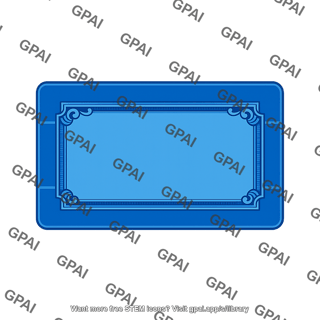 Blue decorative card frame