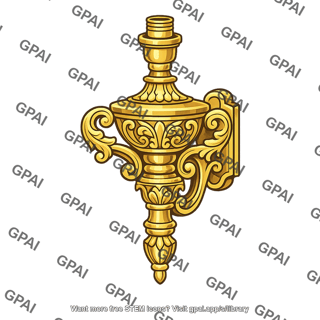 Lamp base gilded