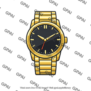 Gold wristwatch