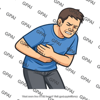 Man stomach ache