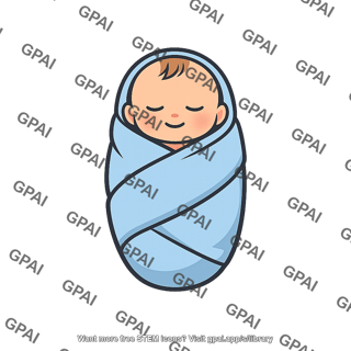 Swaddled newborn child