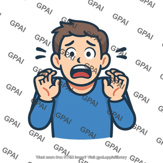 Terrified person