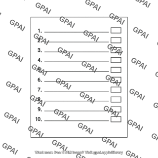 Practice item sheet