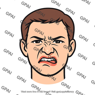 Facial expression disgusted