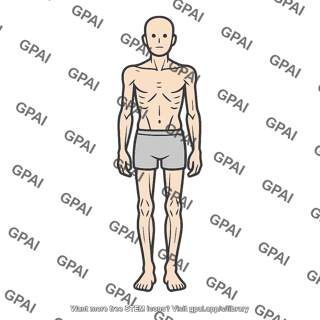 Human body emaciated
