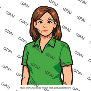 Woman green blouse