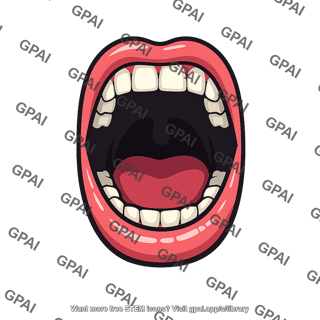 Mouth open screaming