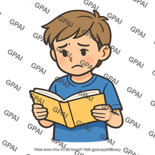Child reader struggling