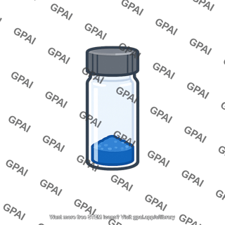 Vial with blue powder