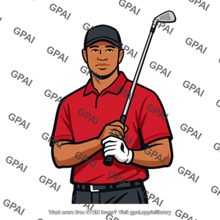 Male golfer