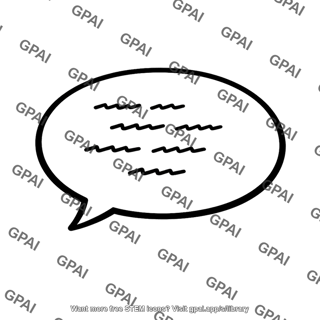 Speech bubble with scribbles