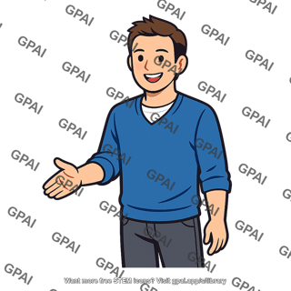 Smiling man gesturing
