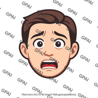 Human face afraid