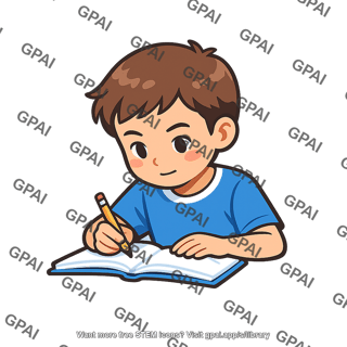Student child studying