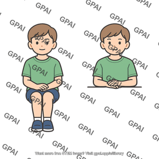 Child sitting quietly
