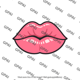 Glossy pink lips
