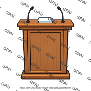 Wooden podium