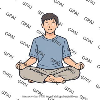Person meditating