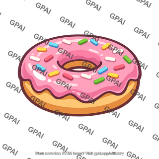 Pink frosted donut