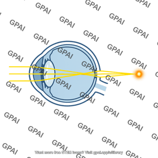 Focus point behind retina