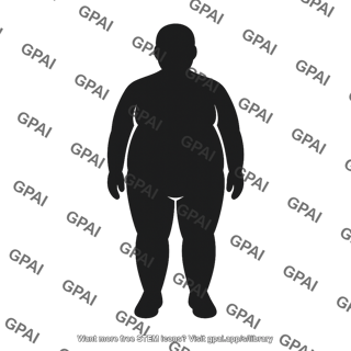 Human silhouette overweight
