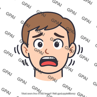 Frightened man face