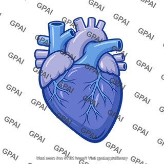 Human heart stylized