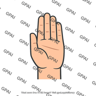 Hand stop gesture