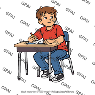 Student at desk