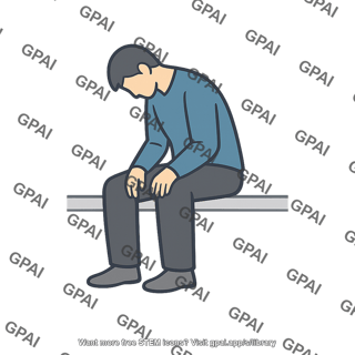 Human figure depressed
