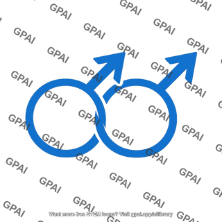 Gay male couple symbol