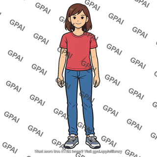 Adolescent girl full body