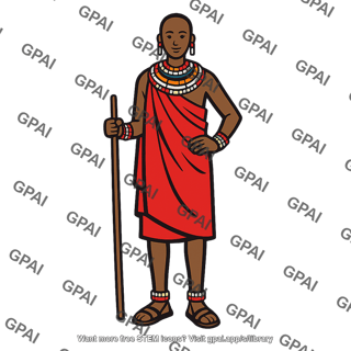 Pastoral maasai tribe member