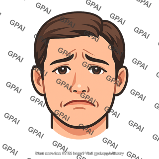 Human face regretful