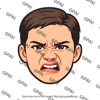 Human face disgust