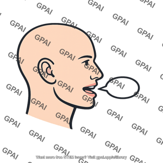 Human head speaking